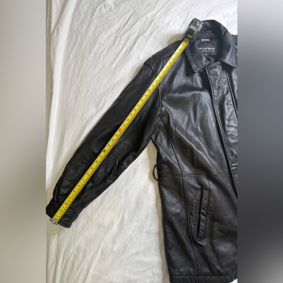Wilsons Leather XL Tall Black Jacket Thinsulate Insulated 100% Long Car Coat - Picture 15 of 15